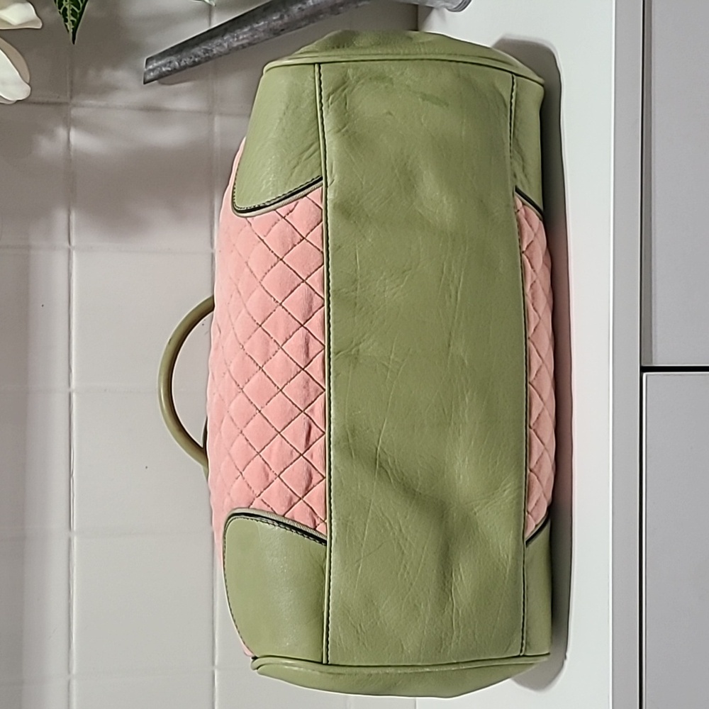 Juicy Couture Vintage Y2K SALE Rare Velvet Pink and Green Women's Bag - Picture 4 of 16